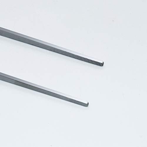 OIIKI Stainless Steel Polished Extra-Long 15 inch Tongs Tweezers, Silver