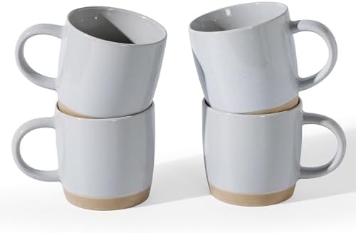 famiware Milkyway Coffee Mugs of 4, 13 oz Mug Set, Ceramic Cup with Handle
