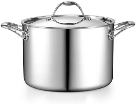 Cooks Standard Multi-Ply Clad 8 Quart Stainless Steel Stock Pot with Lid