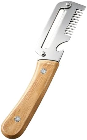 2026 Upgrade Vegetable Peeler With Wooden Handle, Stainless Steel Wide Blade Potato and Carrot Peeler, 3-in-1 Veggie Peeler With Scallion Shredder and Bottle Opener for Kitchen, Camping and Travel