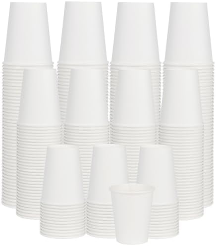 Coffee Cups 8 oz 1000 Pack, Disposable Paper Cups for Hot Beverage Drinkings, White Hot Bulk Paper Cups Suitable for Party, Picnic, Travel, and Events