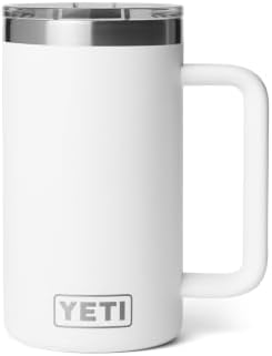 YETI Rambler 24 oz Ceramic Lined Stackable Mug, White