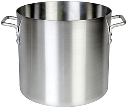 TrueCraftware- 16 qt. Aluminum Stock Pot with Riveted Handles 4mm Thickness- Multipurpose Pot Cookware Large Stockpot Stew For Cooking Simmering Soup Seafood Stock Home Kitchen Restaurant