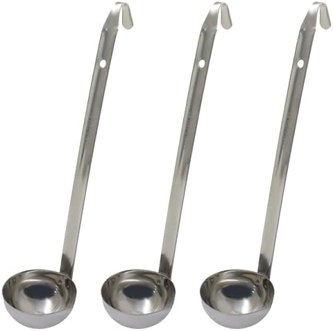 Hitefu 3 Pcs Stainless Steel Soup Ladle Set, 3 oz