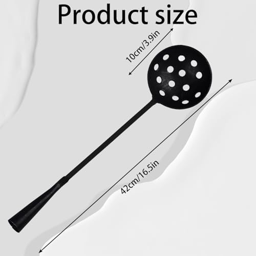 Casting Skimmer with Anti-Slip Gloves – 3.9" Steel Skimmer Ladle with 16.5" Handle for Zinc and Metal Alloys, Molten Metal Skimming Tool for Foundry and Casting