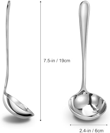 Royalrose Premium ORA Gravy Ladle Spoon (1, 7.5 Inch Gravy Ladle)