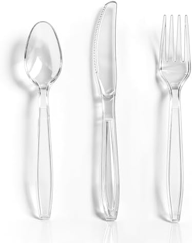 240 Count Extra Heavy Duty Clear Plastic Silverware