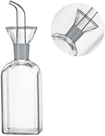 LandHope Oil Bottle Glass Olive Oil Dispenser Bottle Glass Cooking Oil Vinegar Measuring Dispenser With Spout for Kitchen and BBQ (125ml/4.27oz)