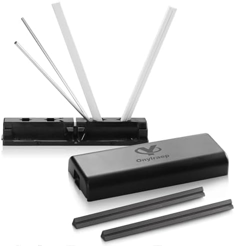 Tri-angle sharpener, Tri Angle System for Pocket Knife, Recurve and Tanto Blades Sharpener, High Alumina Ceramic Stones