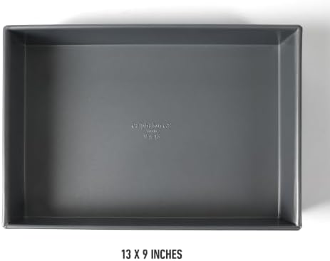 Calphalon Titan Bake Pan with Lid, 13 x 9 Inch Cake Pan, Baking Cake Pan, Nonstick 2-Pack Bakeware Set, Aluminized Steel PFOA-Free for Even Heating, Commercial Quality Baking