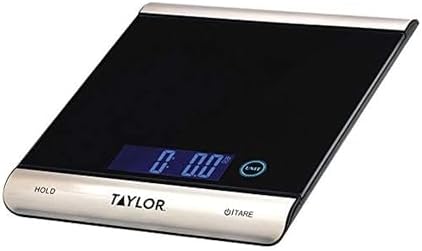 Taylor 3851 High-Capacity Digital Kitchen Scale, 33 lb, Black