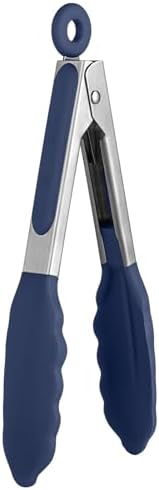 U-Taste Kitchen Tong for Cooking, 480ºF Heat-Resistant, 7in/Midnight Blue