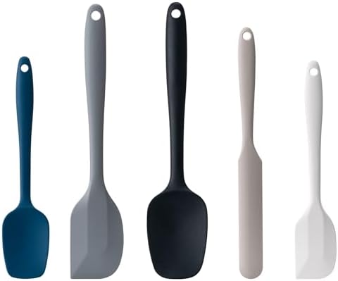 Silicone Spatula Set,5 Piece Food Grade Rubber Spatulas,Multicolor2