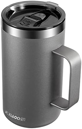 KXIAOCHEN 20 oz Insulated Coffee Mug, Coffee Cup with Lid and Wide Handle