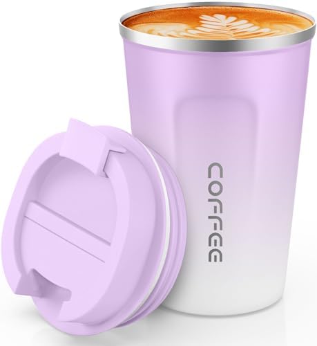CS COSDDI 12 oz Coffee mug - Stainless Steel Coffee Cup with Leakproof Lid