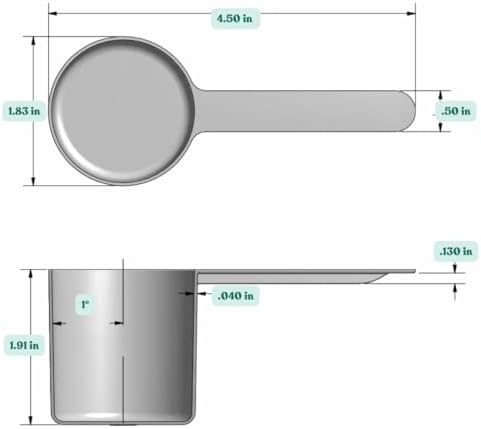 70 mL (2.37 Oz. | 4.73 Tablespoon) Long Handle Plastic Measuring Scoop for Coffee, Protein Powder, Pet Food, Spices, Grains, Dry Goods – Food-Grade BPA-Free (Pack of 10)
