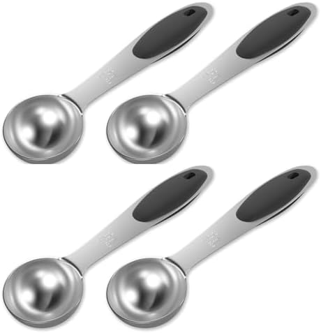4PCS 1Tsp(5ml, 1/6oz) Measuring Spoon, Stainless Steel Measure Scoop