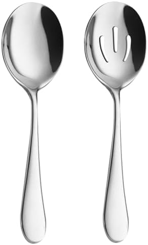 AOOSY 2 Pcs Stainless Steel Serving Utensil Set, Long Handle Serving Spoons