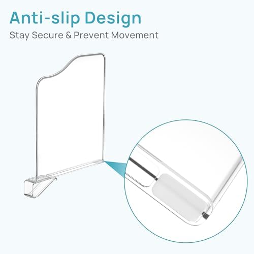 Vtopmart 8 Pack 7.5“ Height Shelf Dividers for Closet Organization