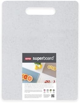 Dexas Superboard Cutting Board with Handle 8.5 x 11 inch Blue Granite, Compact Kitchen Prep Board, Dishwasher Safe, Non-Porous Poly Surface, Made in USA