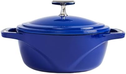 Lodge USA Enamel 4.5 Quart Dutch Oven, Smooth Sailing