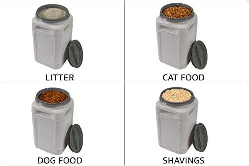 Mighty Tuff Airtight Dog Food Storage Container – 13 Gal, up to 54 lb Capacity – Cat and Dog Food Container with Twist Lid & Handles – BPA-Free, Made in USA