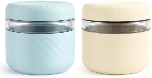 24 oz/3 Cup Glass Lunch Bowl Containers with Lids, 2 Pack, BPA-Free