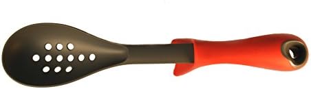 Uniware Professional Non-stick Kitchen Gadgets with Weighted Handle and Integrated Tool Rests (Slotted Spoon, Red)