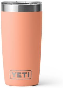 YETI Rambler 10 oz Tumbler, Stainless Steel, Vacuum Insulated with MagSlider Lid, Low Country Peach