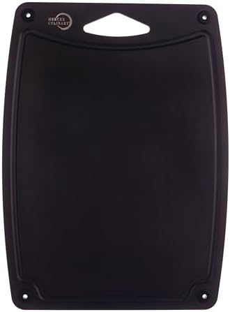 Mercer Culinary Composite Cutting Board-17 1/4" X 11 3/4", with Non Slip Feet and Juice Groove, Black