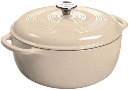 Lodge Essential Enamel Cast Iron Dutch Oven, 7.5 Quart, Sandalwood
