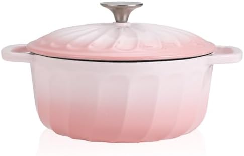 Enameled Cast Iron Dutch Oven Pot with Lid, 3 QT Small Dutch Oven