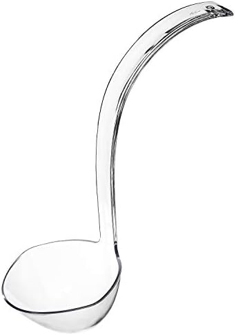 Plasticpro Disposable Plastic Soup/Punch Laddle Durable Heavy Duty Premium Serving Utensils Clear Pack of 4