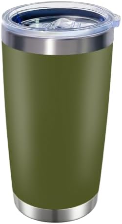 HAOLI 1 Pack 20oz Stainless Steel Tumbler with Lid/Army Green