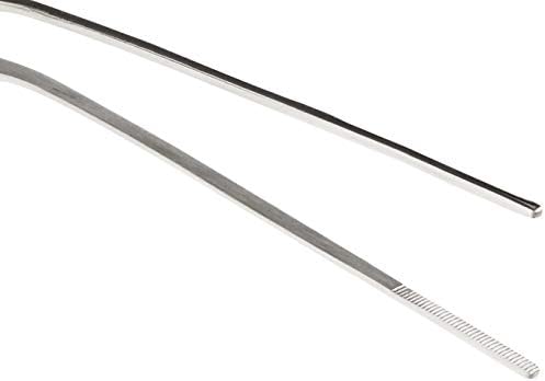 Mercer Culinary 18-8 Stainless Steel Chef Plating Tongs, Offset Tip, 7-7/8 Inch