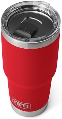YETI Rambler 30 oz Tumbler, Stainless Steel, Vacuum Insulated with MagSlider Lid, Rescue Red