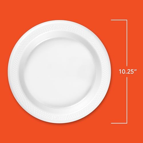 Hefty Deluxe Extra Strong & Deep Foam Plates, Round, White, 10.25 Inch, 21 Count (Pack of 64)