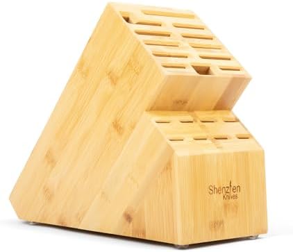 Shenzhen Knives 20 Slot Bamboo Countertop Knife Block – X-Large