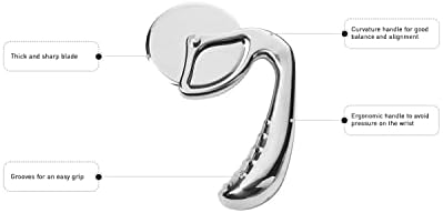 Pizza Cutter Wheel by Midnight Slice - Stainless Steel Food Slicer for Pizzas and more with Ergonomic Handle and Sharp Cutting Surface for Clean Cuts
