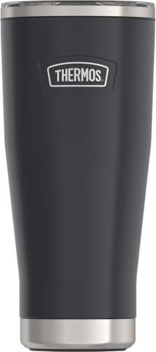 THERMOS ICON SERIES, Stainless Steel Tumbler with Slide Lock, 18 Ounce, Granite