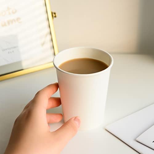 YEEHAW 12 oz 1000 Pack White Disposable Paper Coffee Cups