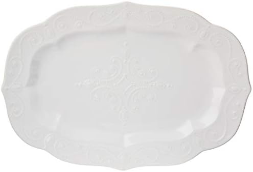 Lenox French Perle White Large Stoneware Serving Platter