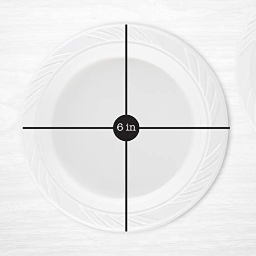 800 Count Disposable 6 Inch White Plastic Dessert Plates