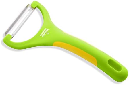 Kuhn Rikon Piranha Y Peeler with Serrated Stainless Steel Blade, Green, 6.25 inches