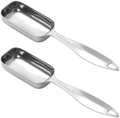 2PCS 1-1/2tbsp(22.5ml) Measuring Spoon, Stainless Steel Measure Teaspoon
