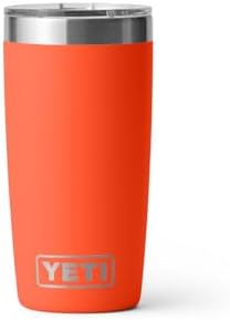 YETI Rambler 10 oz Tumbler, Stainless Steel, Vacuum Insulated with MagSlider Lid, Papaya