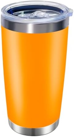 HAOLI 1 Pack 20oz Stainless Steel Tumbler with Lid/Orange