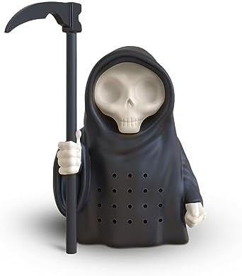 Genuine Fred Grim Steeper Reusable Silicone Tea Infuser,Black Grim Reaper Design,Fun and Clever Kitchen Gadget for Tea Lovers and Enthusiasts,(Pack of 2)
