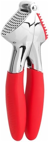 Trudeau Garlic Press - Effortless Garlic Crusher with Built-In Cleaning Aid, Large Garlic Chamber, Comfortable Ergonomic Handle, BPA-Free & Dishwasher-Safe - Quick and Easy Meal Preparation