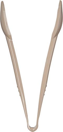 Carlisle FoodService Products 460906 Carly Salad Tong, 9" Salad Tong, Beige, 12 Pack